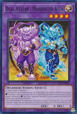 Dual Avatar - Manifested A-Un [CYAC-EN038] Common - Yu-Gi-Oh! - Card Brawlers | Quebec | Canada |