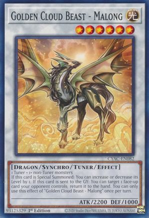Golden Cloud Beast - Malong [CYAC-EN082] Common - Yu-Gi-Oh! - Card Brawlers | Quebec | Canada |