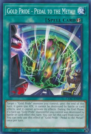 Gold Pride - Pedal to the Metal! [CYAC-EN090] Common - Yu-Gi-Oh! - Card Brawlers | Quebec | Canada |