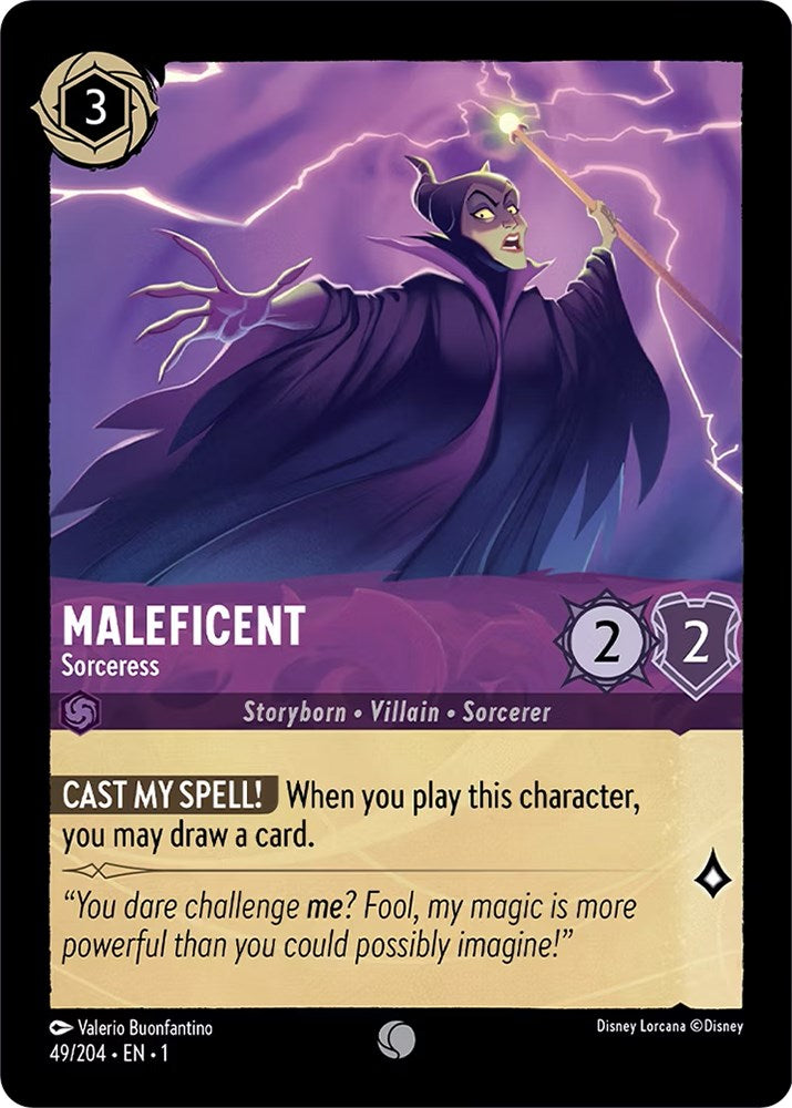 Maleficent - Sorceress (49/204) [The First Chapter] - Disney - Card Brawlers | Quebec | Canada |