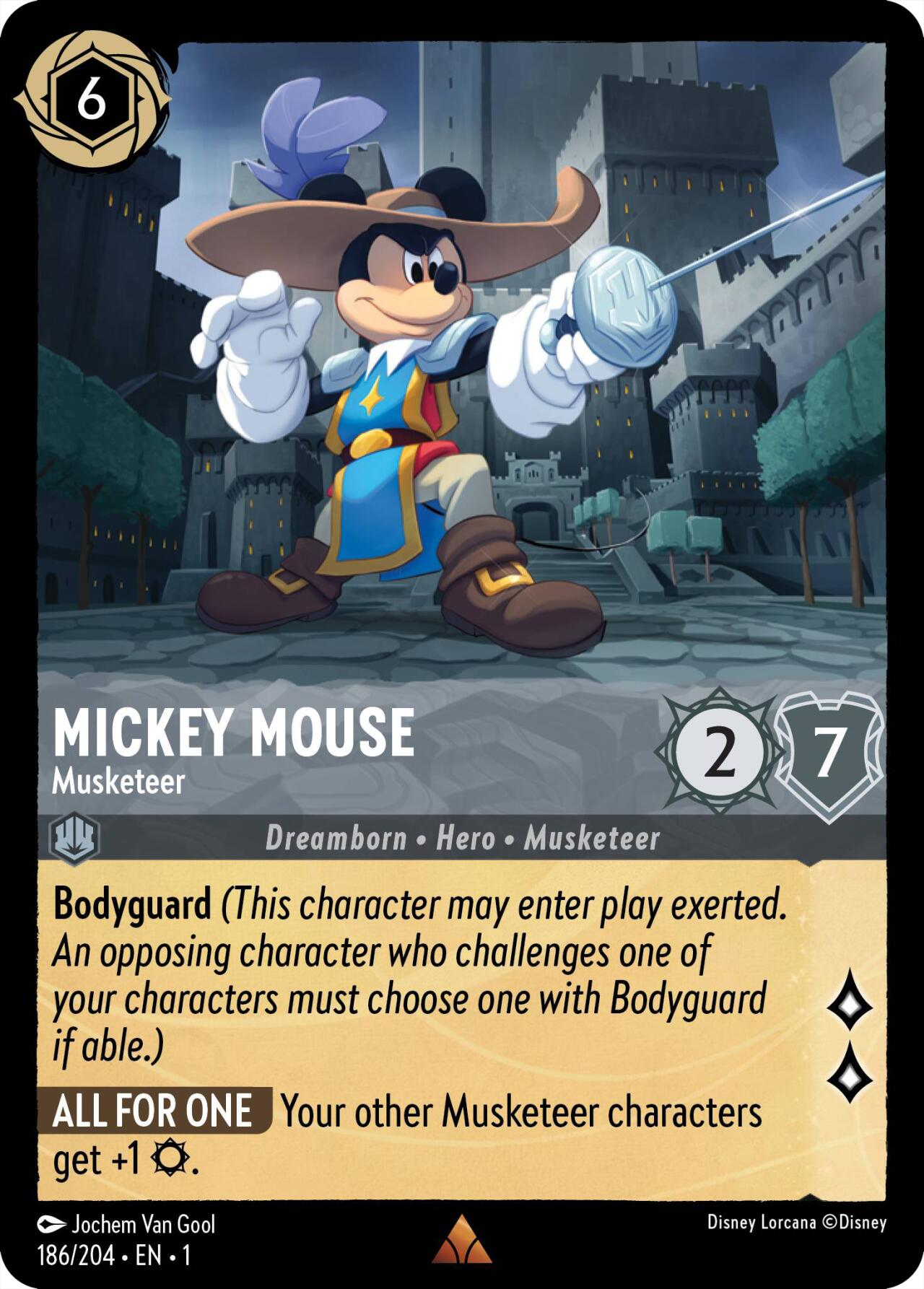 Mickey Mouse - Musketeer (186/204) [The First Chapter] - Disney - Card Brawlers | Quebec | Canada |