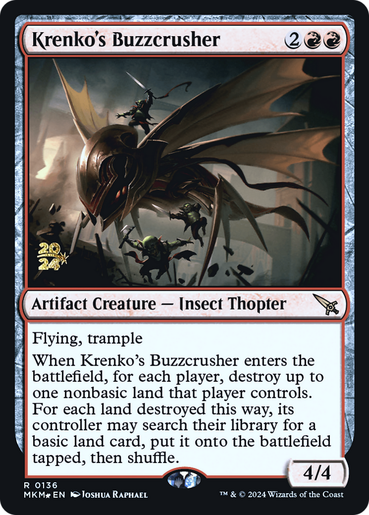 Krenko's Buzzcrusher [Murders at Karlov Manor Prerelease Promos] - Magic: The Gathering - Card Brawlers | Quebec | Canada |