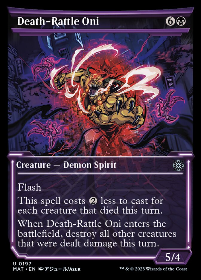 Death-Rattle Oni (Showcase Halo Foil) [March of the Machine: The Aftermath] - Magic: The Gathering - Card Brawlers | Quebec | Canada |