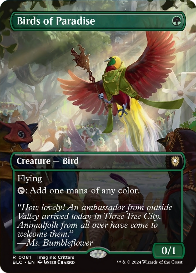 Birds of Paradise (Borderless) [Bloomburrow Commander] - Magic: The Gathering - Card Brawlers | Quebec | Canada |