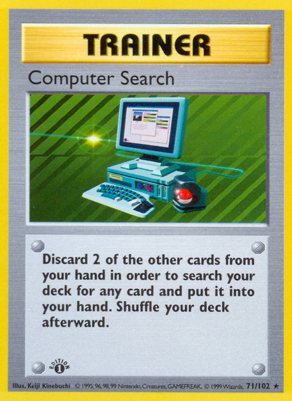 Computer Search (71/102) (Shadowless) [Base Set 1st Edition] - Pokémon - Card Brawlers | Quebec | Canada |