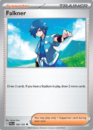 Falkner (180/193) [Scarlet & Violet: Paldea Evolved] - Pokémon - Card Brawlers | Quebec | Canada |