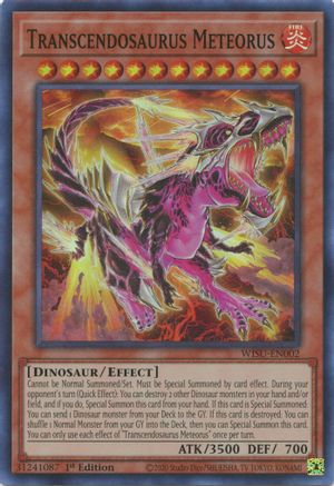 Transcendosaurus Meteorus [WISU-EN002] Super Rare - Yu-Gi-Oh! - Card Brawlers | Quebec | Canada |