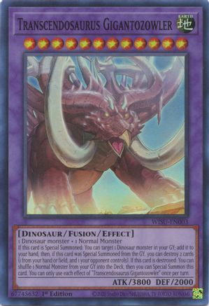 Transcendosaurus Gigantozowler [WISU-EN003] Super Rare - Yu-Gi-Oh! - Card Brawlers | Quebec | Canada |