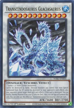 Transcendosaurus Glaciasaurus [WISU-EN004] Rare - Yu-Gi-Oh! - Card Brawlers | Quebec | Canada |