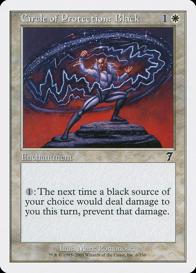 Circle of Protection: Black [Seventh Edition] - Magic: The Gathering - Card Brawlers | Quebec | Canada |