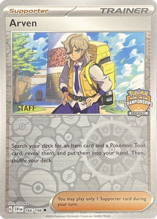 Arven (166/198) (Staff Regional Championships) [League & Championship Cards] - Pokémon - Card Brawlers | Quebec | Canada |