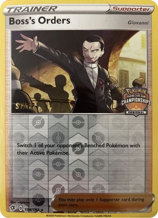 Boss's Orders (154/192) (Staff Regional Championships) [League & Championship Cards] - Pokémon - Card Brawlers | Quebec | Canada |