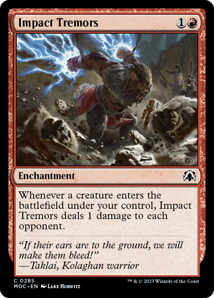 Impact Tremors [March of the Machine Commander] - Magic: The Gathering - Card Brawlers | Quebec | Canada |