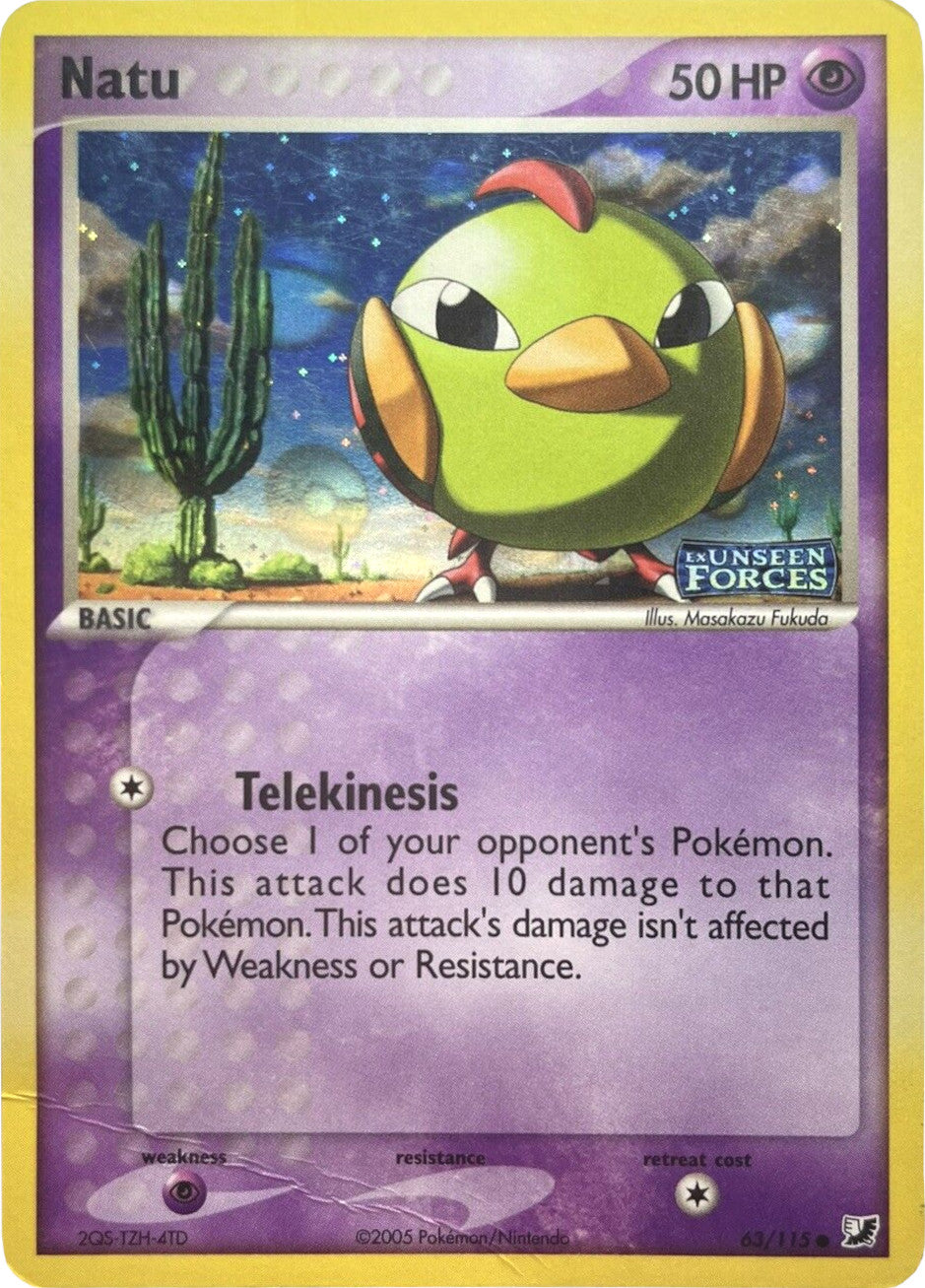 Natu (63/115) (Stamped) [EX: Unseen Forces] - Pokémon - Card Brawlers | Quebec | Canada |