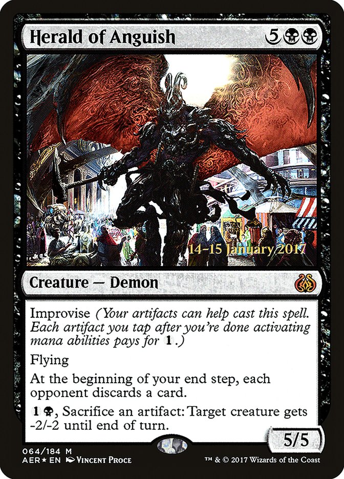 Herald of Anguish [Aether Revolt Prerelease Promos] - Magic: The Gathering - Card Brawlers | Quebec | Canada |
