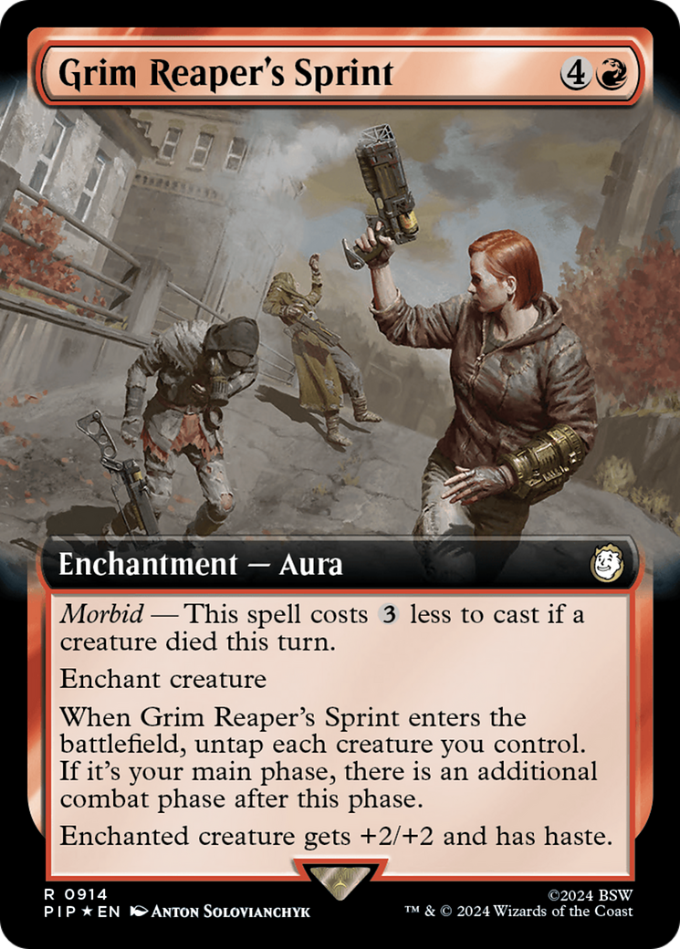 Grim Reaper's Sprint (Extended Art) (Surge Foil) [Fallout] - Magic: The Gathering - Card Brawlers | Quebec | Canada |