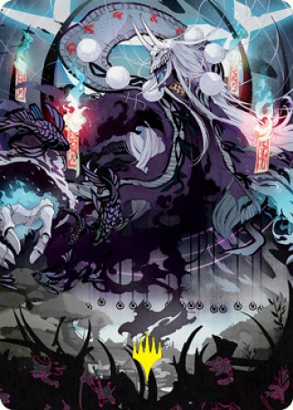 Echo of Death's Wail Art Card (Gold-Stamped Signature) [Kamigawa: Neon Dynasty Art Series] - Magic: The Gathering - Card Brawlers | Quebec | Canada |