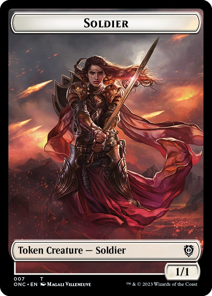 Soldier (007) // Angel Double-Sided Token [Phyrexia: All Will Be One Commander Tokens] - Magic: The Gathering - Card Brawlers | Quebec | Canada |