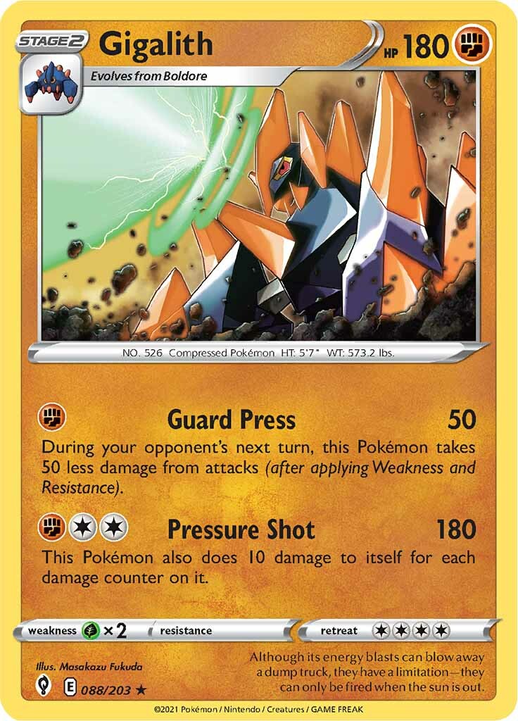 Gigalith (088/203) [Sword & Shield: Evolving Skies] - Pokémon - Card Brawlers | Quebec | Canada |