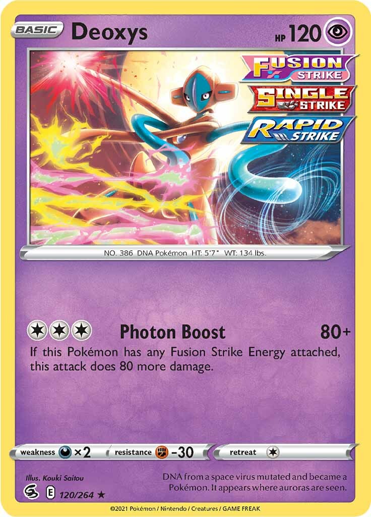 Deoxys (120/264) [Sword & Shield: Fusion Strike] - Pokémon - Card Brawlers | Quebec | Canada |