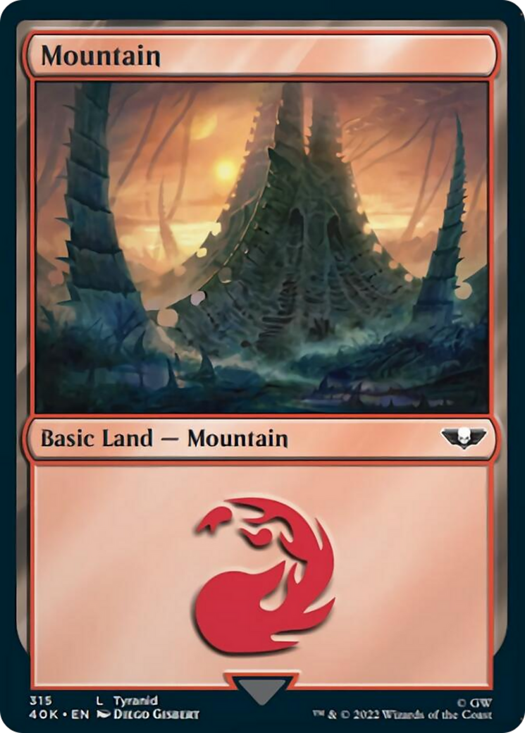 Mountain (315) (Surge Foil) [Warhammer 40,000] - Magic: The Gathering - Card Brawlers | Quebec | Canada |