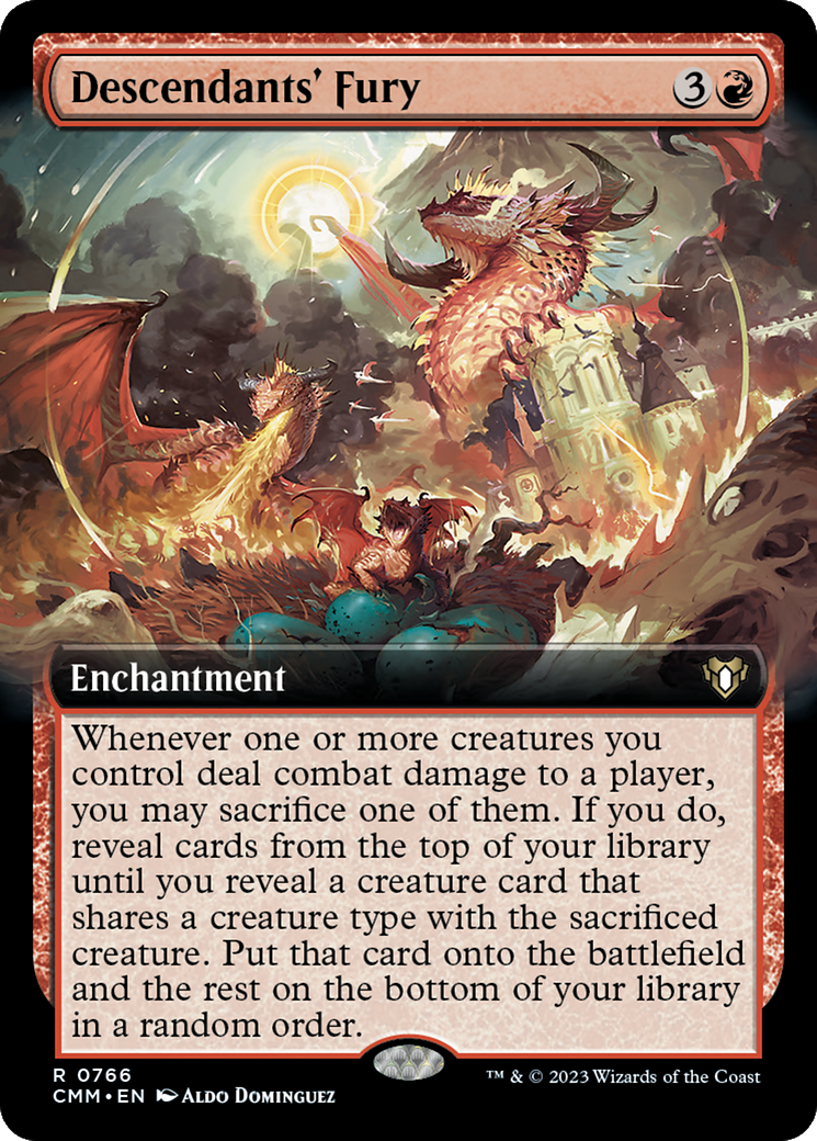 Descendants' Fury (Extended Art) [Commander Masters] - Magic: The Gathering - Card Brawlers | Quebec | Canada |