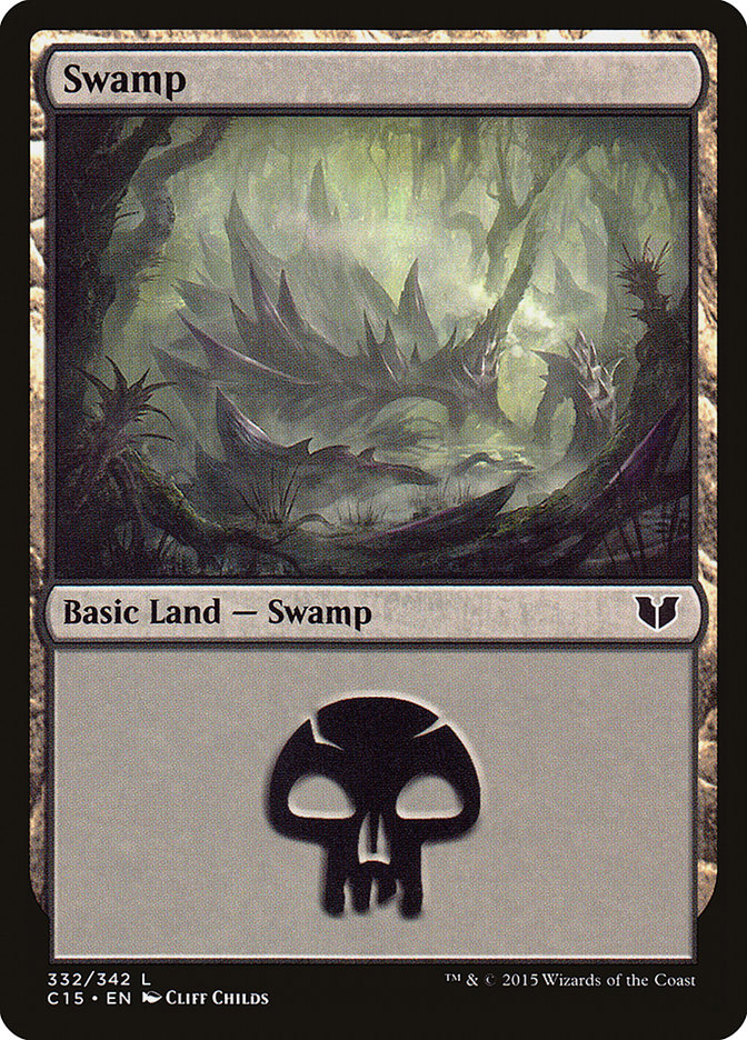 Swamp (332) [Commander 2015] - Magic: The Gathering - Card Brawlers | Quebec | Canada |