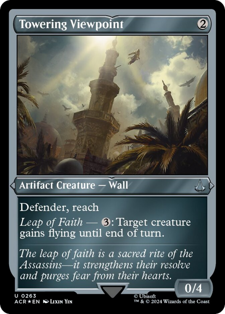Towering Viewpoint (Foil Etched) [Assassin's Creed] - Magic: The Gathering - Card Brawlers | Quebec | Canada |