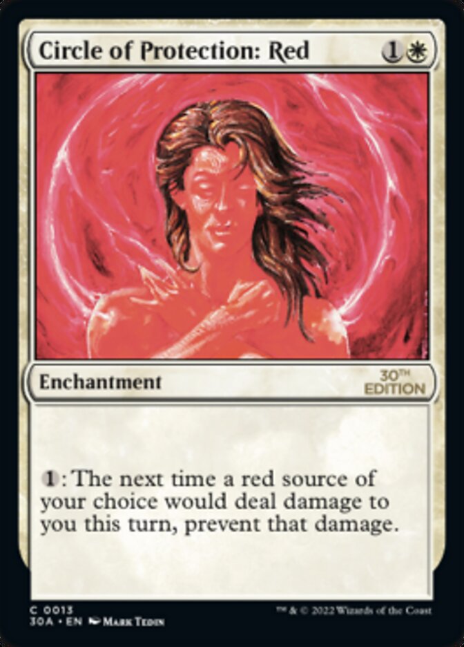 Circle of Protection: Red [30th Anniversary Edition] - Magic: The Gathering - Card Brawlers | Quebec | Canada |