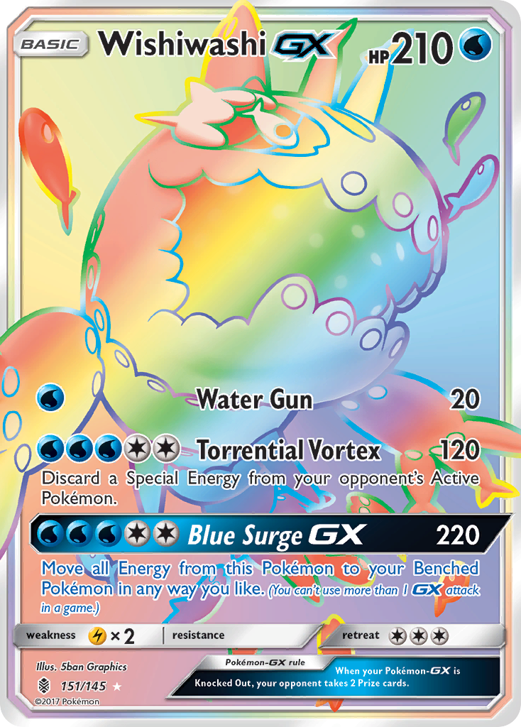 Wishiwashi GX (151/145) [Sun & Moon: Guardians Rising] - Pokémon - Card Brawlers | Quebec | Canada |