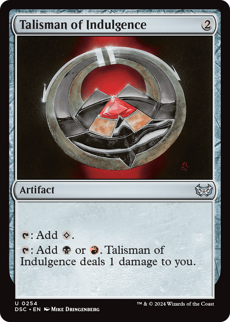Talisman of Indulgence [Duskmourn: House of Horror Commander] - Magic: The Gathering - Card Brawlers | Quebec | Canada |