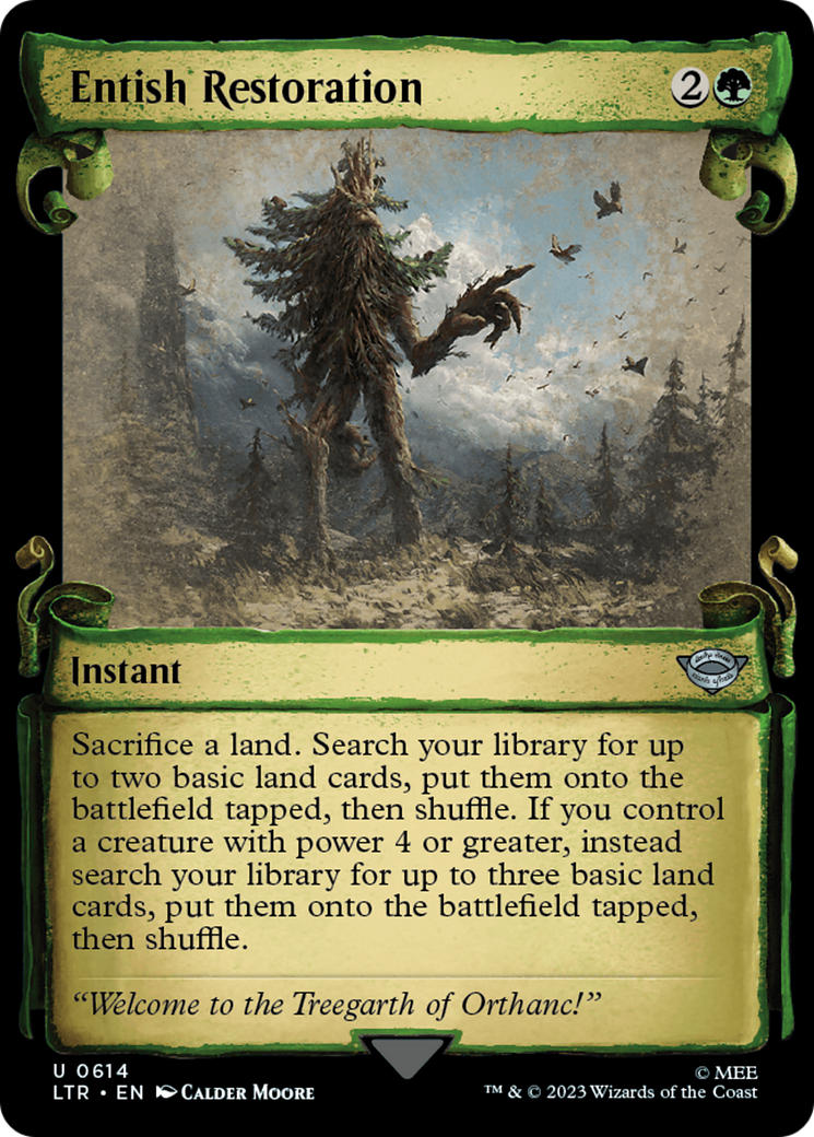 Entish Restoration [The Lord of the Rings: Tales of Middle-Earth Showcase Scrolls] - Magic: The Gathering - Card Brawlers | Quebec | Canada |