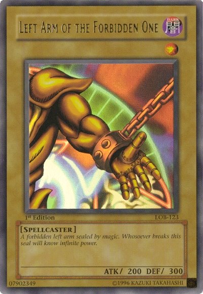 Left Arm of the Forbidden One [LOB-123] Ultra Rare - Yu-Gi-Oh! - Card Brawlers | Quebec | Canada |