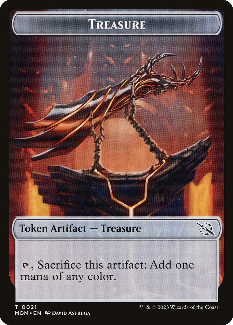 Treasure (21) // Teferi Akosa of Zhalfir Emblem Double-Sided Token [March of the Machine Tokens] - Magic: The Gathering - Card Brawlers | Quebec | Canada |