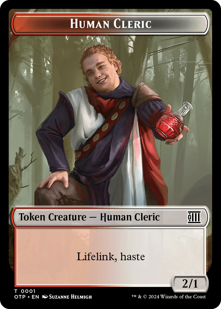 Human Cleric // Plot Double-Sided Token [Outlaws of Thunder Junction: Breaking News Tokens] - Magic: The Gathering - Card Brawlers | Quebec | Canada |
