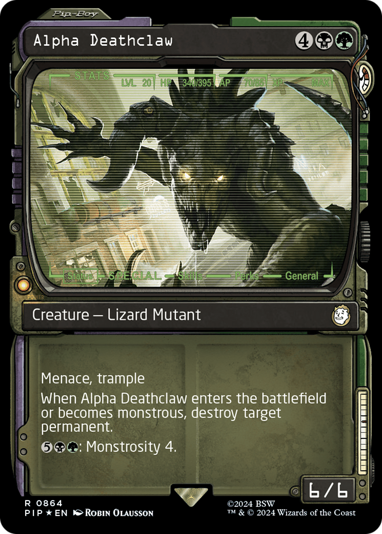 Alpha Deathclaw (Showcase) (Surge Foil) [Fallout] - Magic: The Gathering - Card Brawlers | Quebec | Canada |