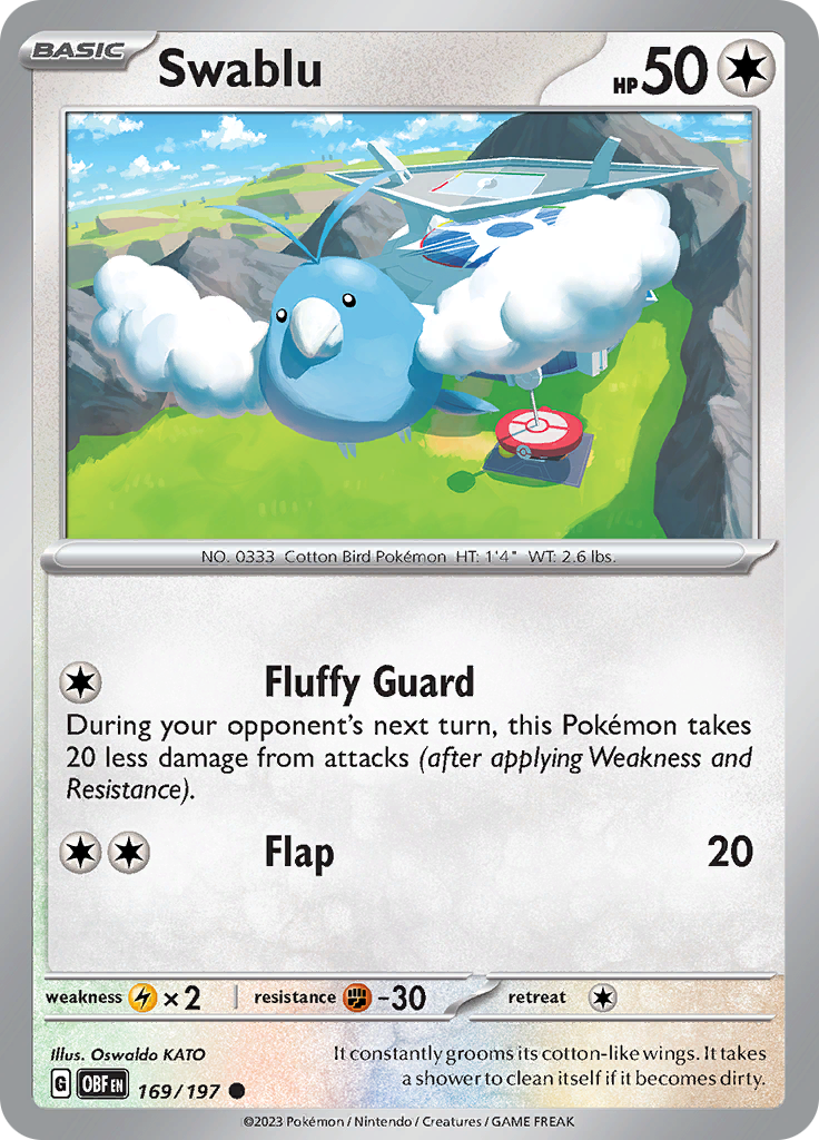 Swablu (169/197) [Scarlet & Violet: Obsidian Flames] - Pokémon - Card Brawlers | Quebec | Canada |