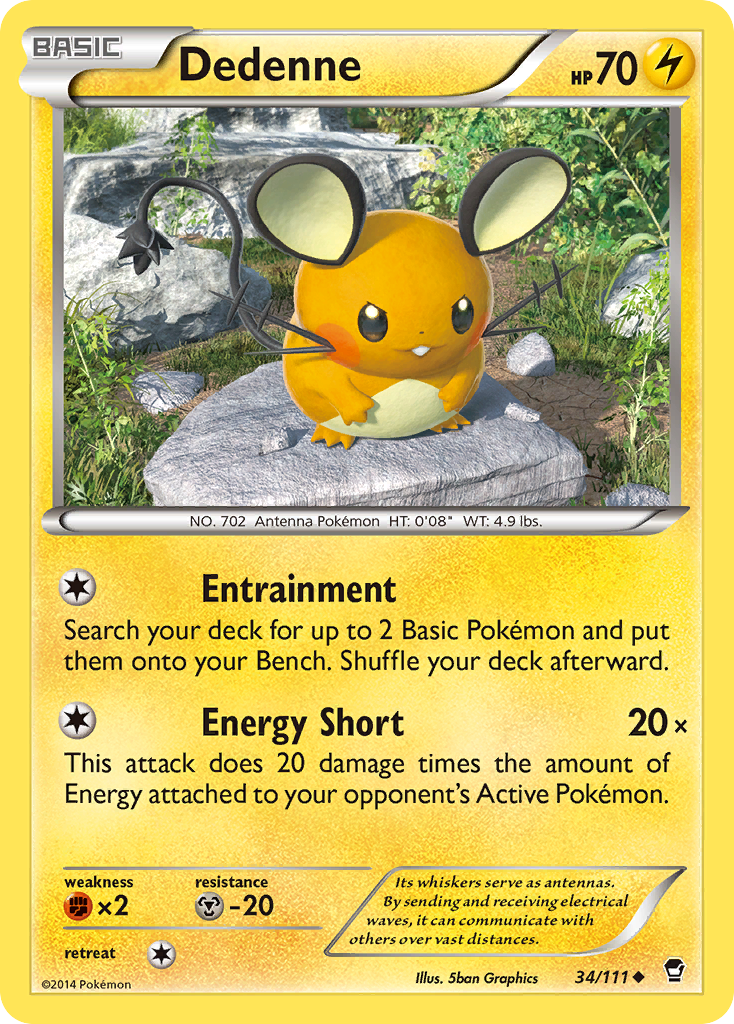 Dedenne (34/111) [XY: Furious Fists] - Pokémon - Card Brawlers | Quebec | Canada |