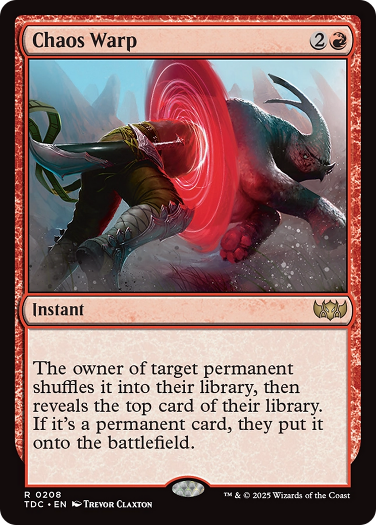 Chaos Warp [Tarkir: Dragonstorm Commander] - Magic: The Gathering - Card Brawlers | Quebec | Canada |