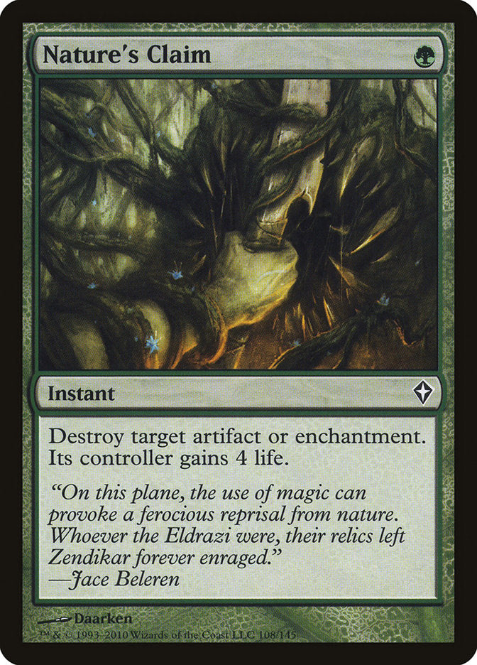 Nature's Claim [Worldwake] - Magic: The Gathering - Card Brawlers | Quebec | Canada |