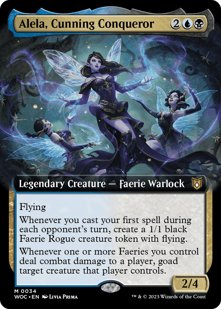 Alela, Cunning Conqueror (Extended Art) [Wilds of Eldraine Commander] - Magic: The Gathering - Card Brawlers | Quebec | Canada |