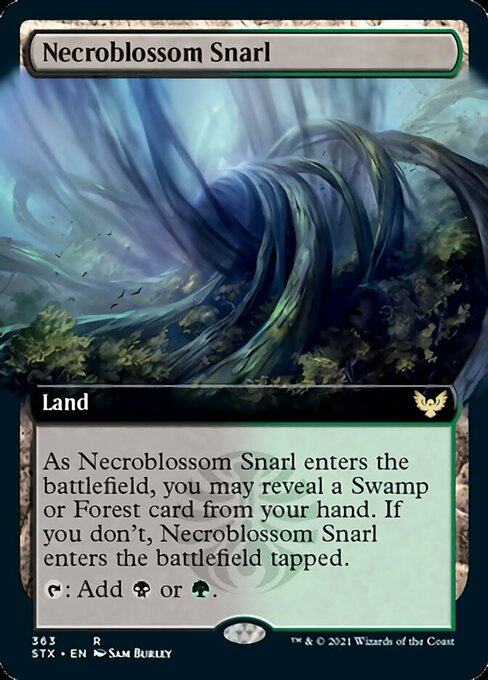 Necroblossom Snarl (Extended Art) [Strixhaven: School of Mages] - Magic: The Gathering - Card Brawlers | Quebec | Canada |