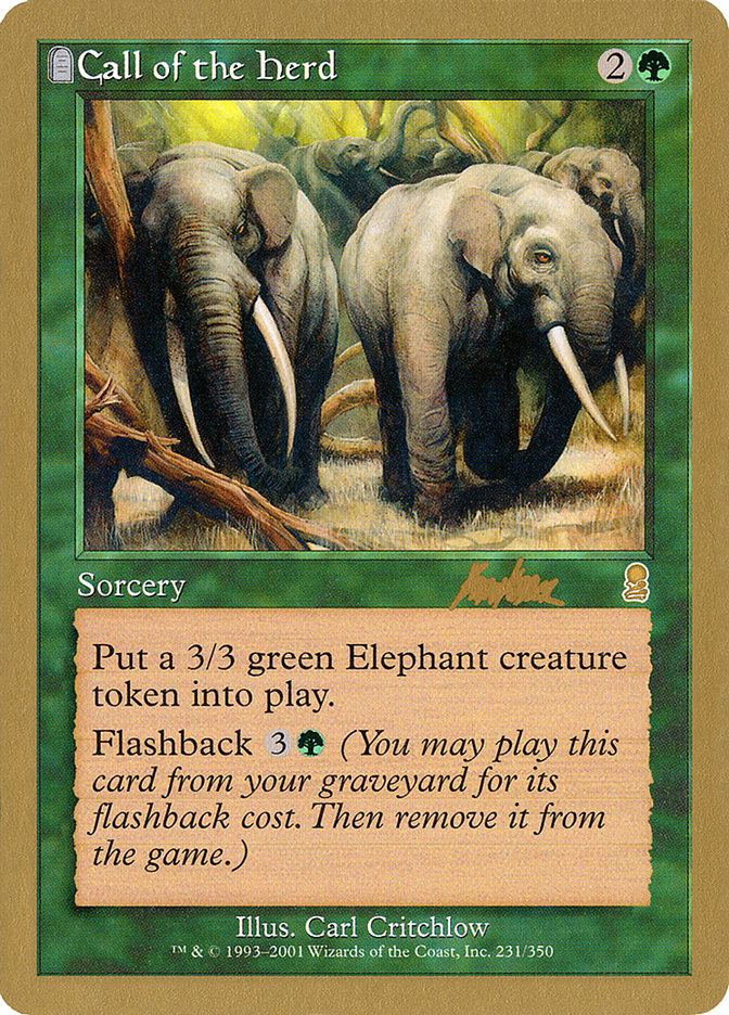 Call of the Herd (Brian Kibler) [World Championship Decks 2002] - Magic: The Gathering - Card Brawlers | Quebec | Canada |
