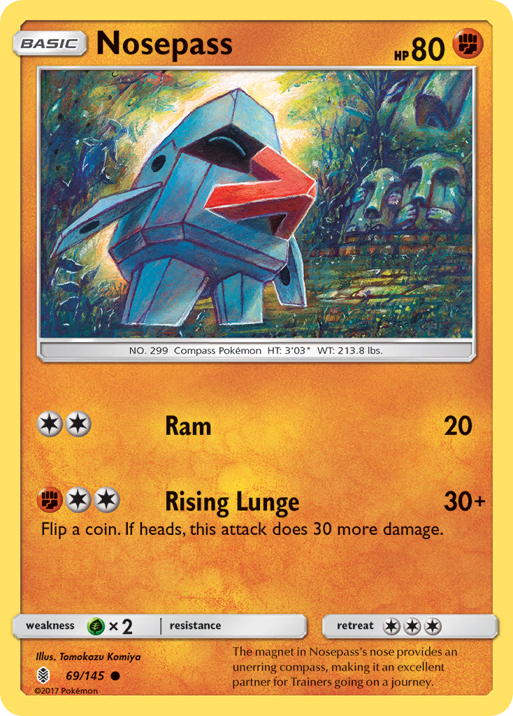 Nosepass (69/145) [Sun & Moon: Guardians Rising] - Pokémon - Card Brawlers | Quebec | Canada |