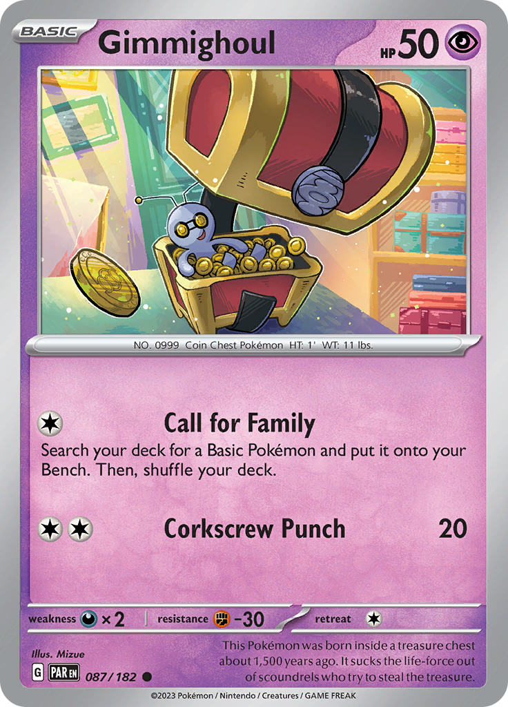 Gimmighoul (087/182) [Scarlet & Violet: Paradox Rift] - Pokémon - Card Brawlers | Quebec | Canada |