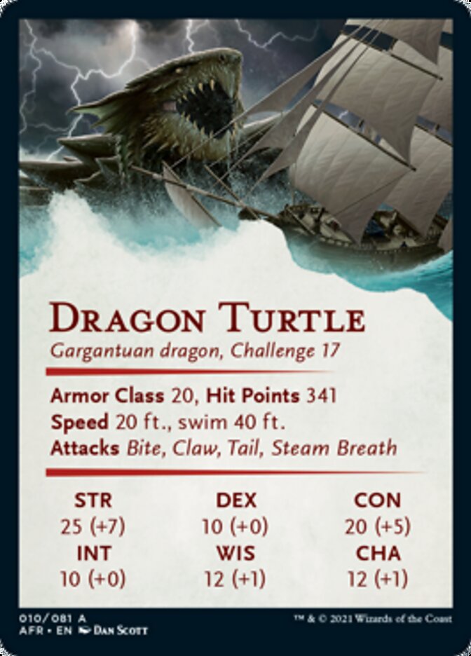 Dragon Turtle Art Card [Dungeons & Dragons: Adventures in the Forgotten Realms Art Series] - Magic: The Gathering - Card Brawlers | Quebec | Canada |