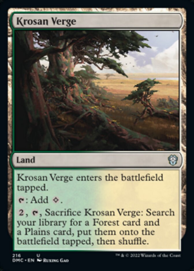 Krosan Verge [Dominaria United Commander] - Magic: The Gathering - Card Brawlers | Quebec | Canada |