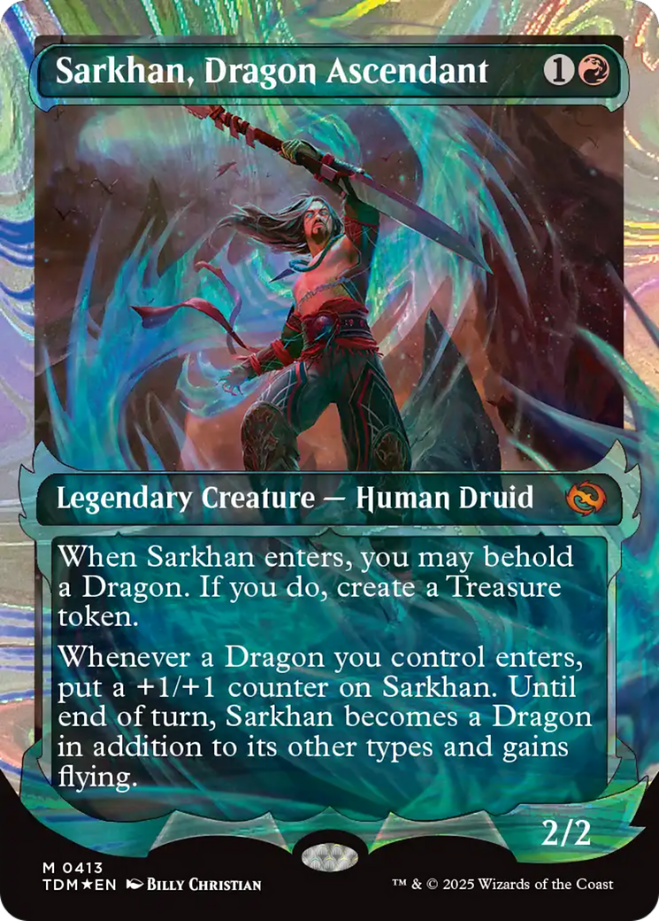 Sarkhan, Dragon Ascendant (0413) (Showcase) (Halo Foil) [Tarkir: Dragonstorm] - Magic: The Gathering - Card Brawlers | Quebec | Canada |