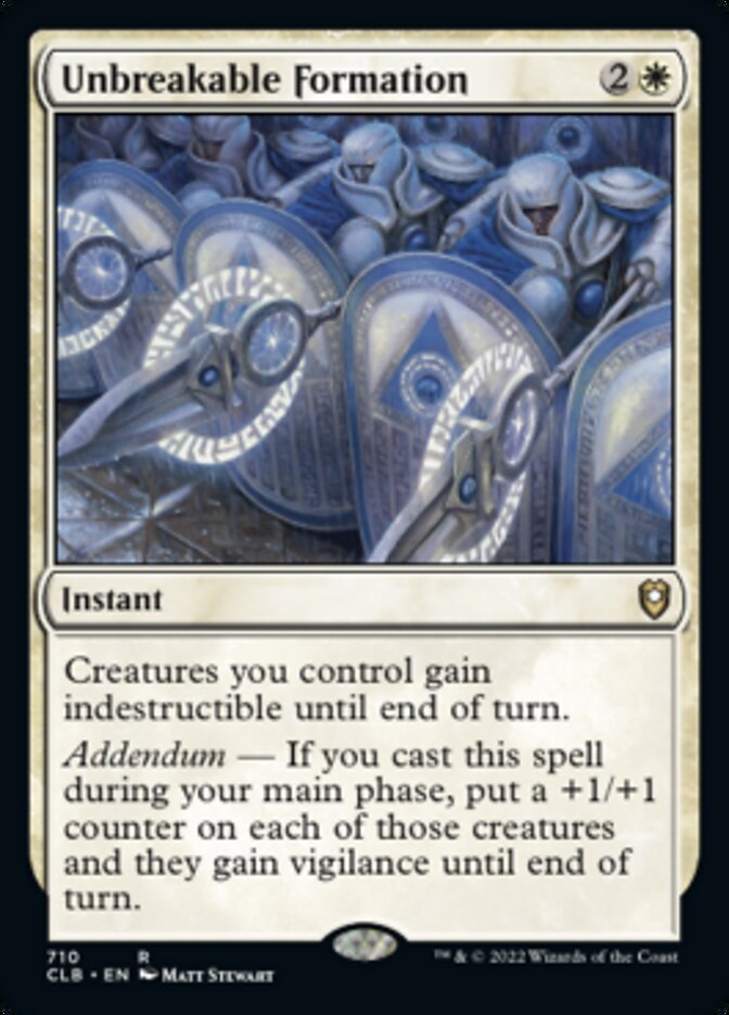 Unbreakable Formation [Commander Legends: Battle for Baldur's Gate] - Magic: The Gathering - Card Brawlers | Quebec | Canada |