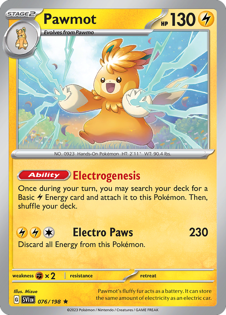 Pawmot (076/198) (Line Holo) [Scarlet & Violet: Base Set] - Pokémon - Card Brawlers | Quebec | Canada |